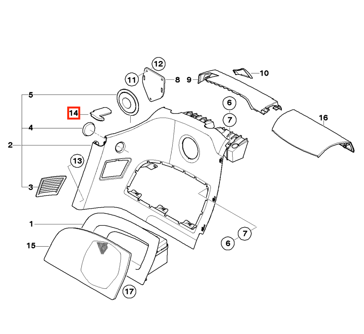 BMW Z4 E85 Soft Top Fixing Cover Trim Left or Right All Colours (51437070435 / 51437070436) — view 4