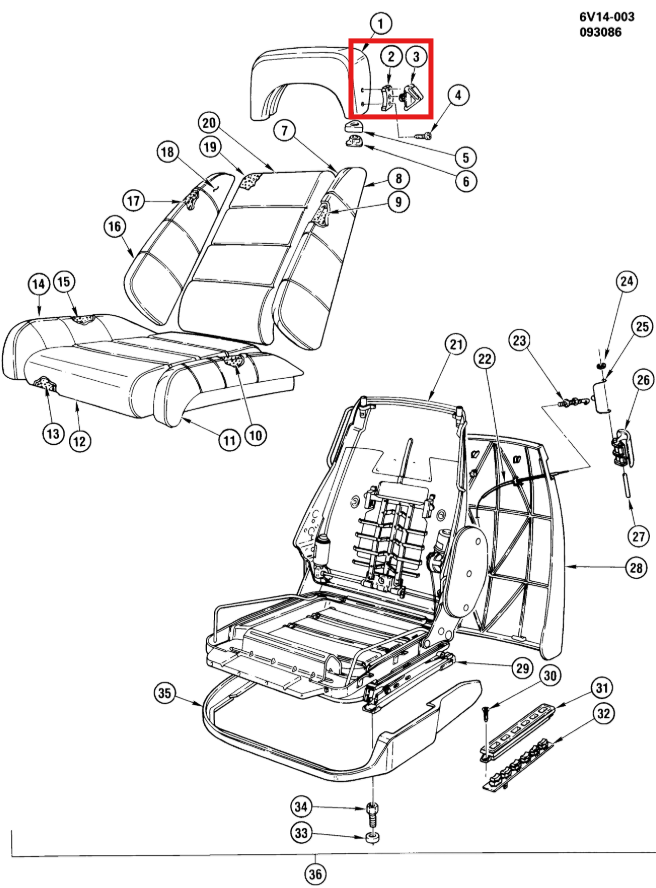 Cadillac Allanté Seat Belt Loop Base and Guide Maroon Left or Right — view 5