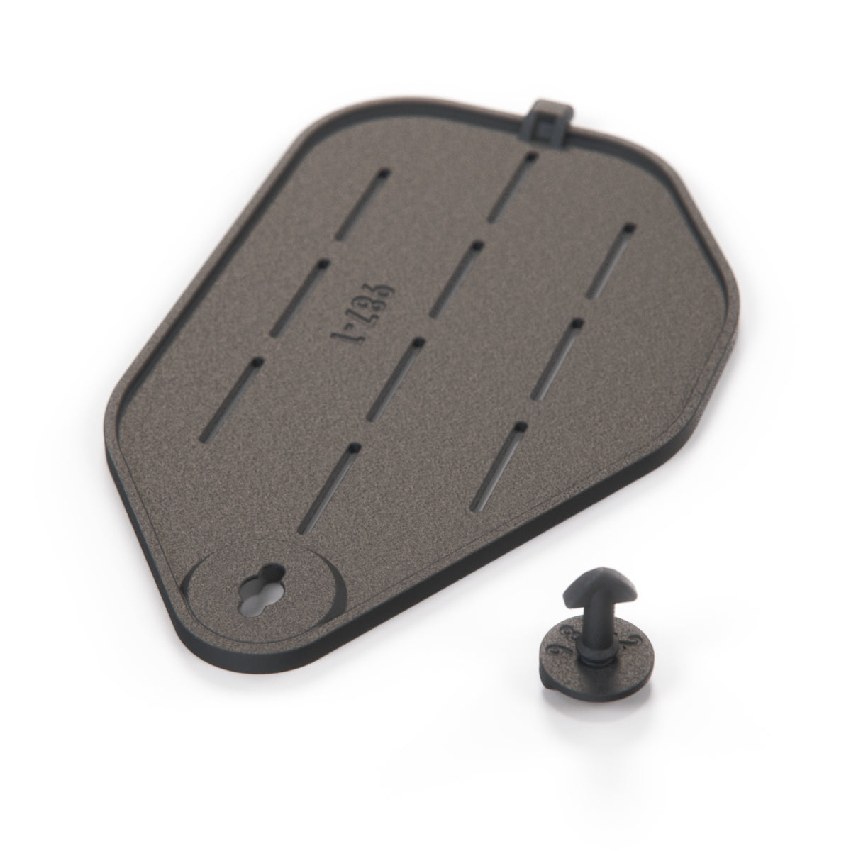 Chevrolet Corvette C4 Interior Dash Fuse Box Door & Knob Pin (14047597) — view 3