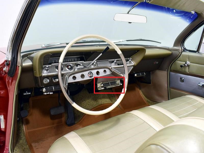Chevrolet Impala 3rd Generation A/C Center Vent Air Conditioning Cover Primed — view 6