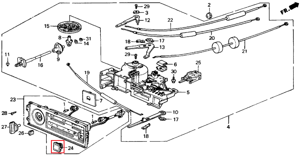 Honda Lid Air Conditioner Switch Heater A/C Black 79552-SH3-013 — view 3