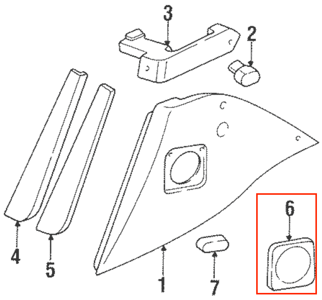 Porsche 911 928 Door Speaker Cover 92864542300 — view 6