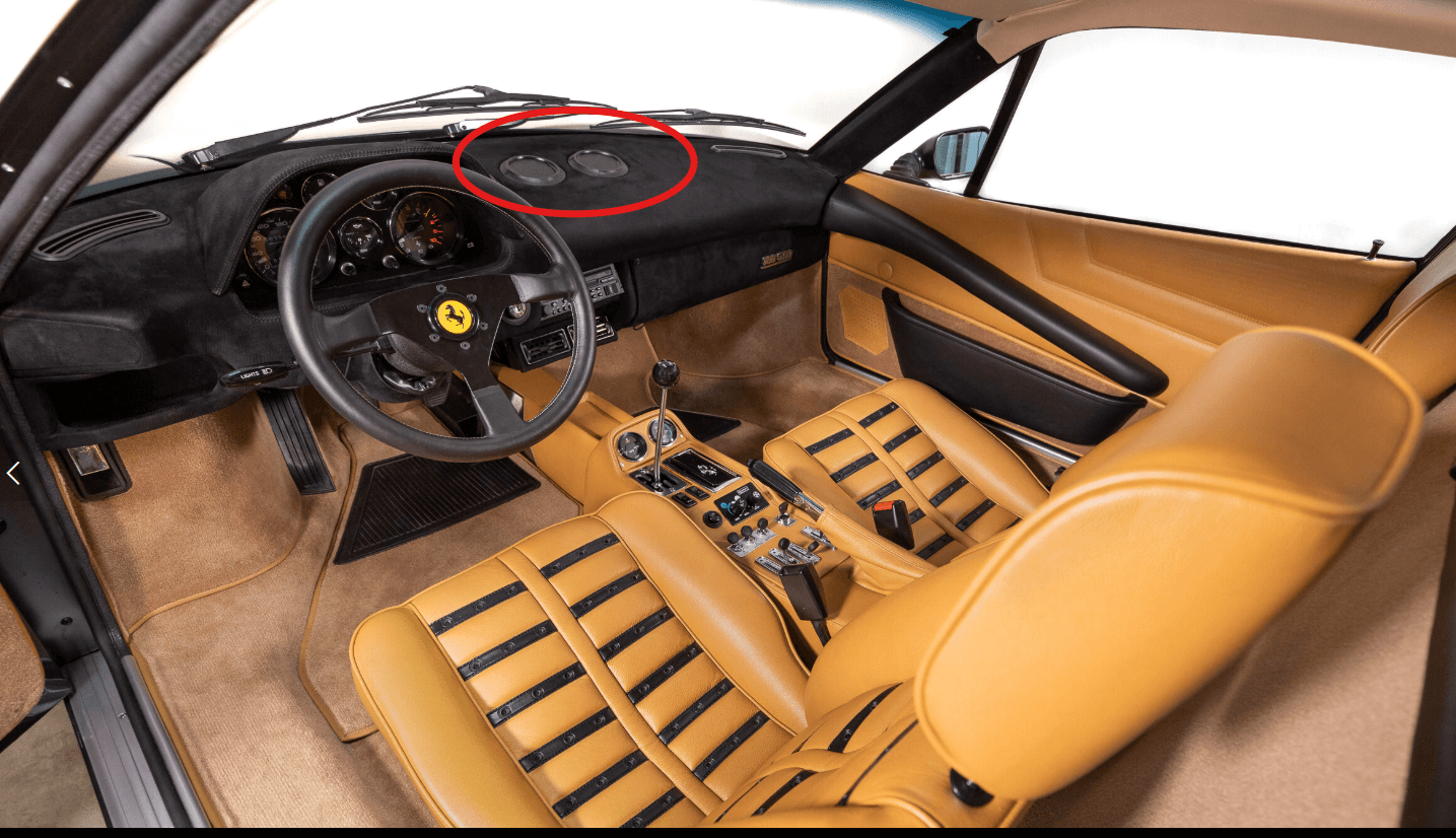 Ferrari 208 246 288 308 Dashboard Air Conditioning Vent Upper Cover Nozzle Black — view 7