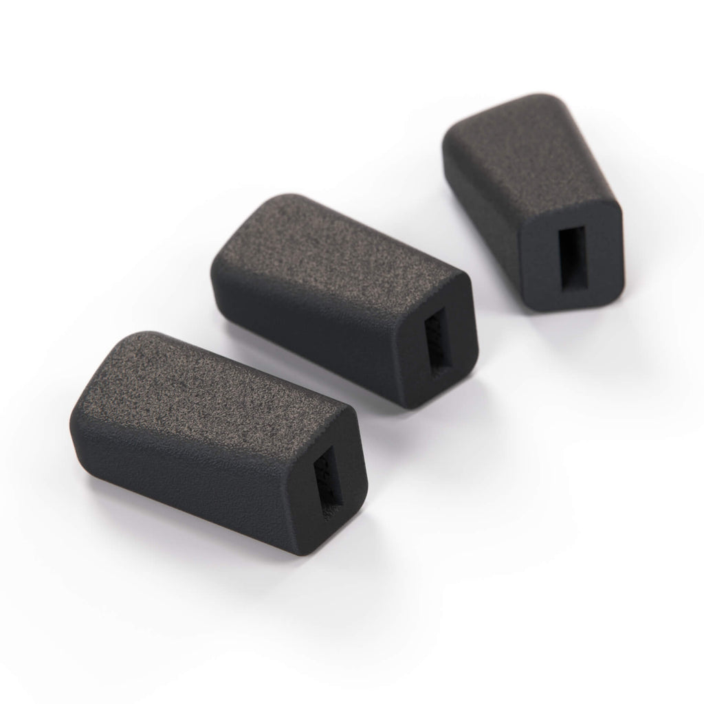 Fiat 124 Spider Sport Coupe Heater Lever Knobs Set Of 3 Black 4165158 — view 3