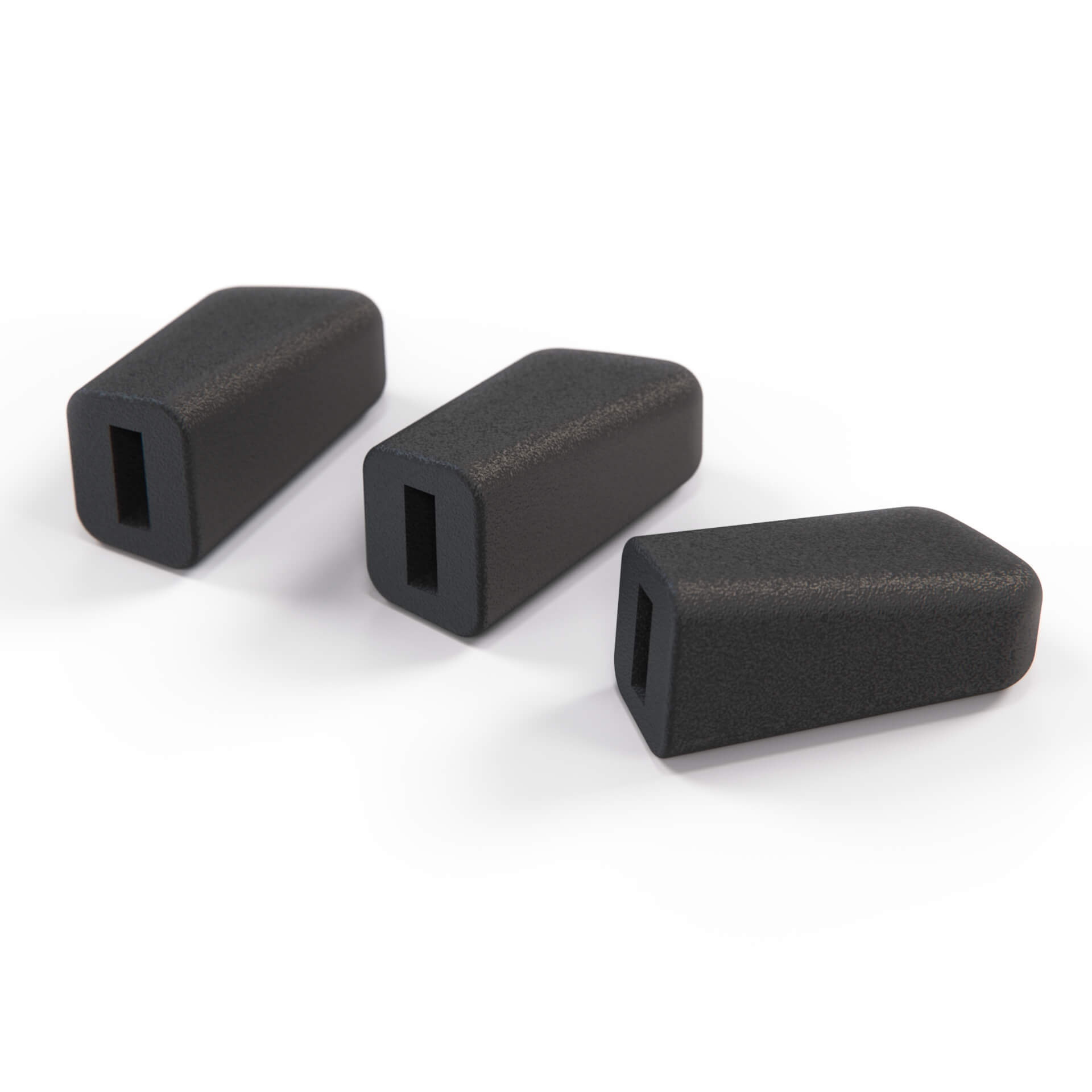 Fiat 124 Spider Sport Coupe Heater Lever Knobs Set Of 3 Black 4165158 — view 2