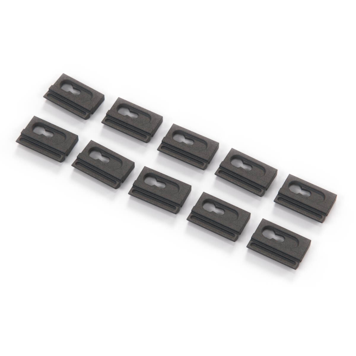 Fiat 124 Sport Coupe Front and Rear Windshield Trim Clip Set of 10 Black (4164595) — view 2