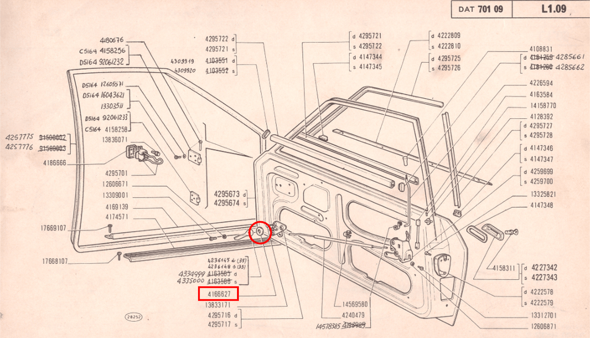 Fiat 124 Sport Coupe Seat 124 Sport Coupe 1600 1800 Door Opening Lever Trim Ring Set of 2 Black (4166627) — view 4