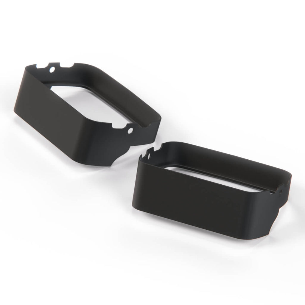 Fiat 126P Hungarian Style Headlight Visors Lamp Covers Set of 2 Black — view 3
