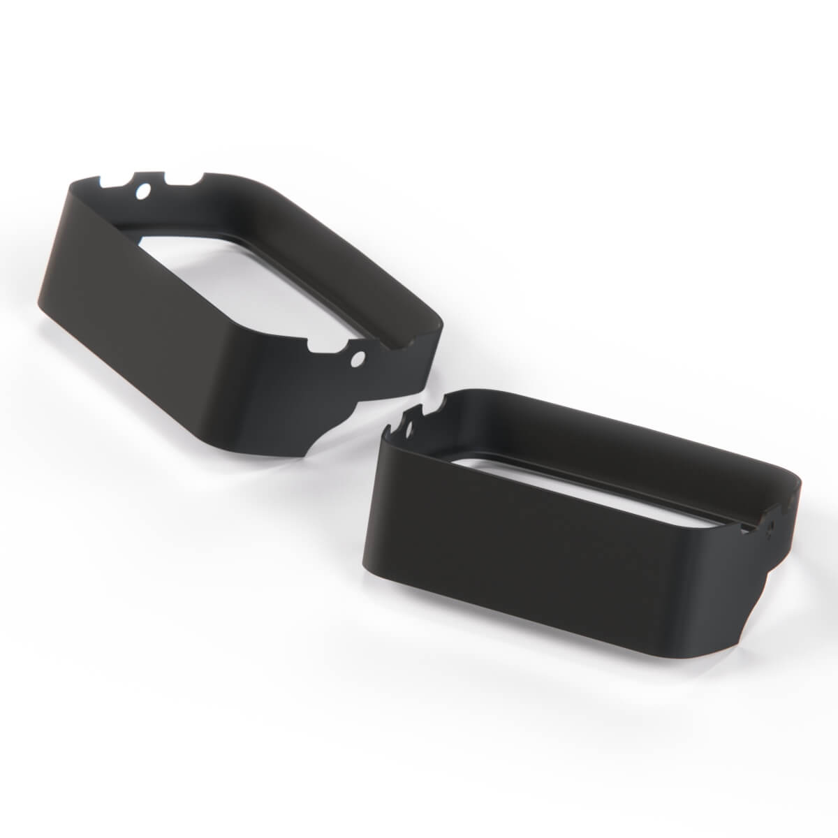 Fiat 126P Hungarian Style Headlight Visors Lamp Covers Set of 2 Black — view 3