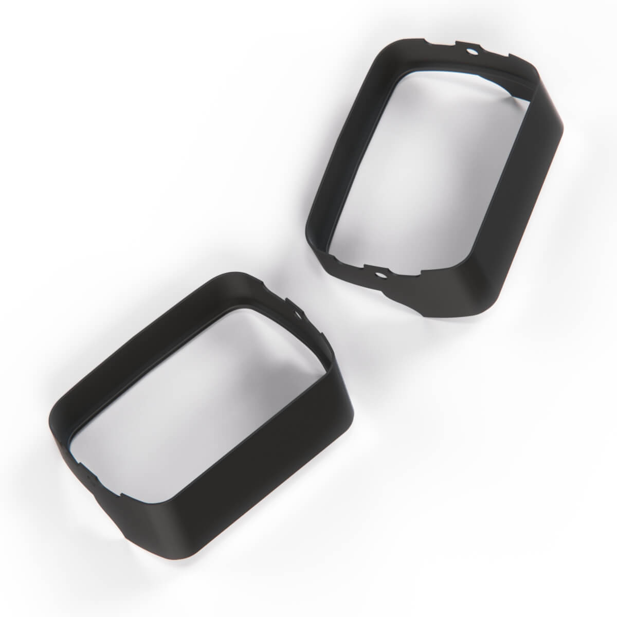 Fiat 126P Hungarian Style Headlight Visors Lamp Covers Set of 2 Black — view 4