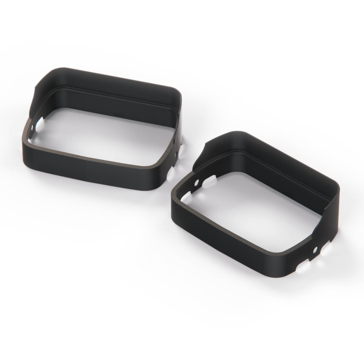 Fiat 126P Hungarian Style Headlight Visors Lamp Covers Set of 2 Black — view 2