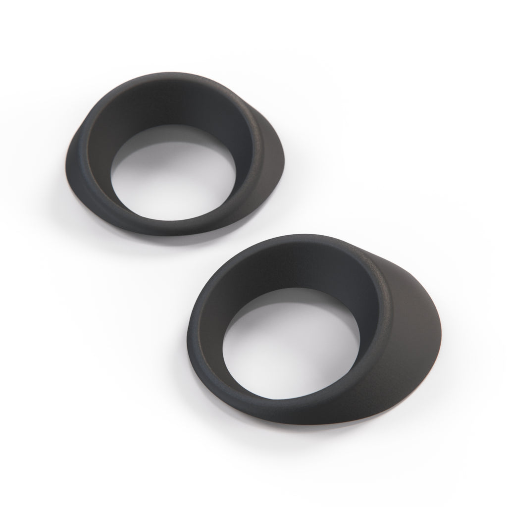 Fiat 500 Abarth Front Fog Trim Set of 2 Left and Right Black (735528190 & 735528191)