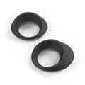 Fiat 500 Abarth Front Fog Trim Set of 2 Left and Right Black (735528190 & 735528191)