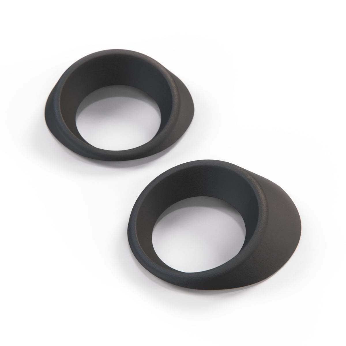 Fiat 500 Abarth Front Fog Trim Set of 2 Left and Right Black (735528190 & 735528191)