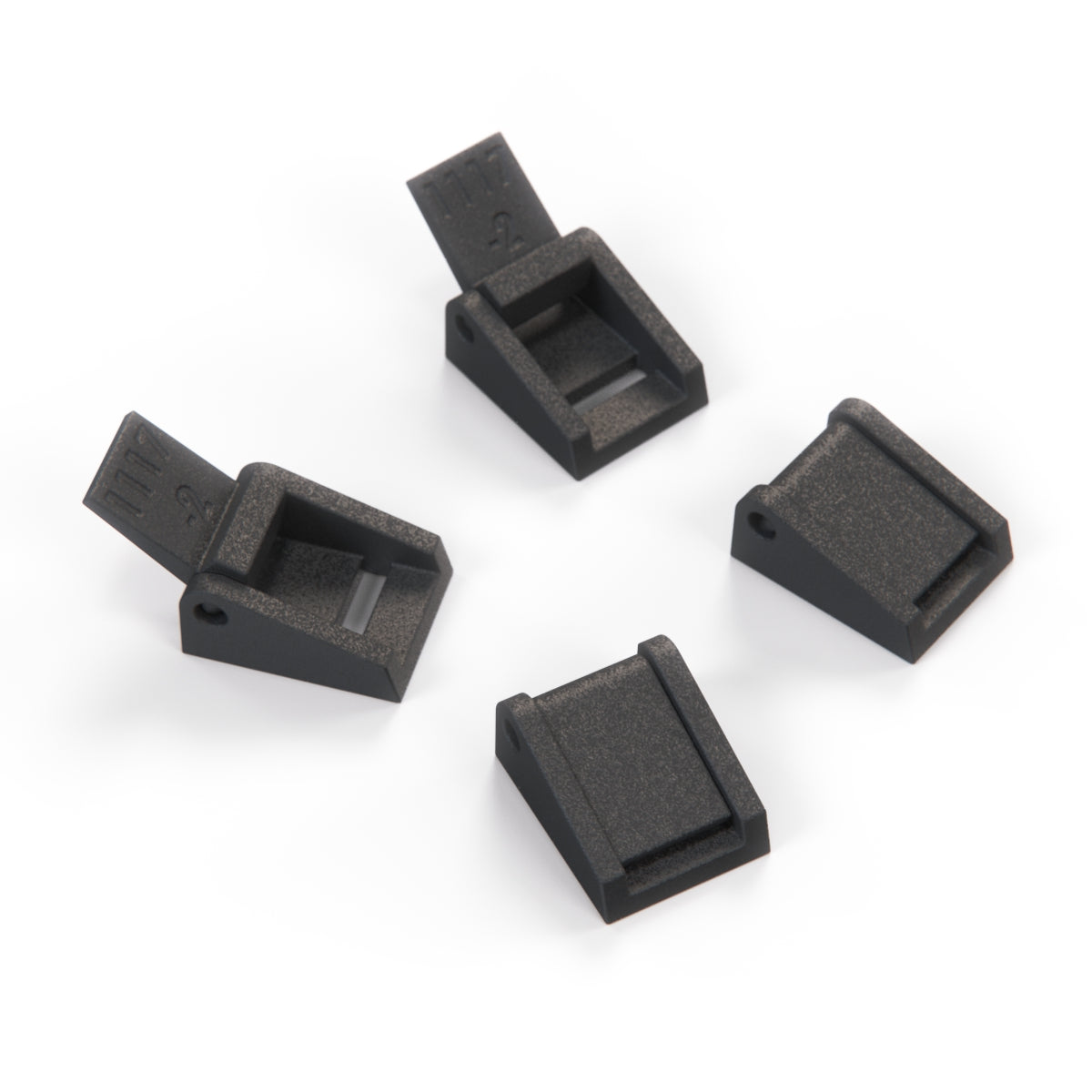 Fiat 500 Reinforced Clips for Convertible Top Straps Set of 4 Black