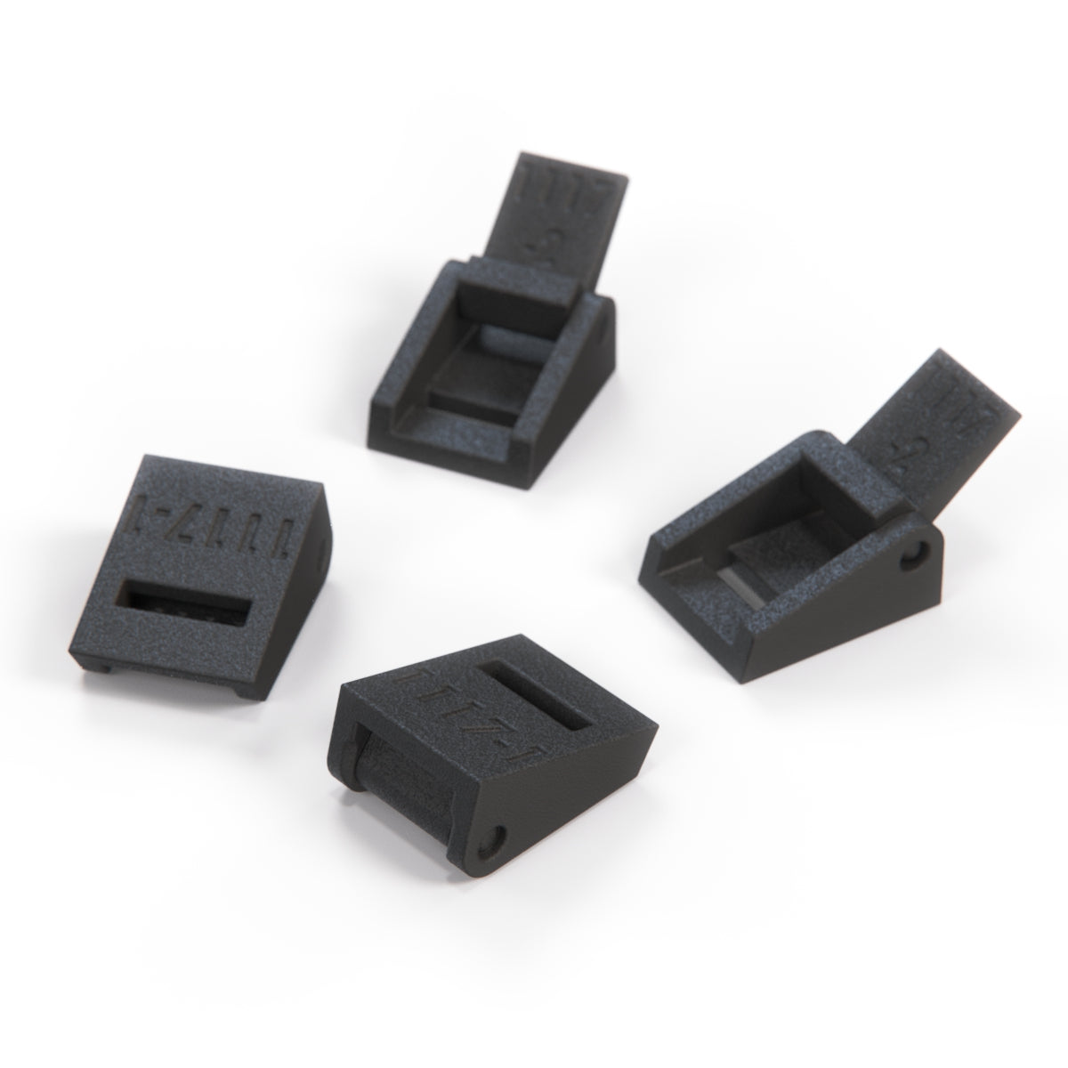 Fiat 500 Reinforced Clips for Convertible Top Straps Set of 4 Black — view 3