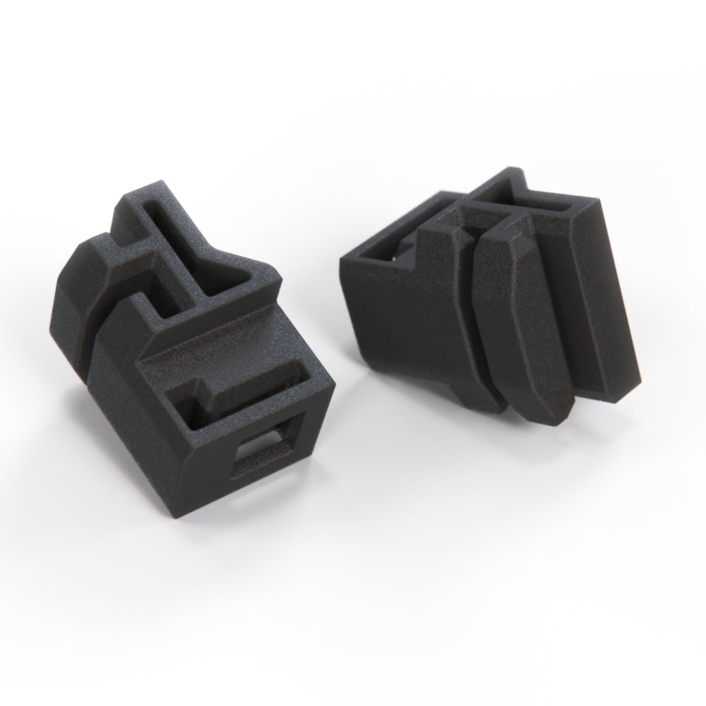 Fiat 500 Sunroof Bracket Component of Repair Kit Set of 2 Left and Right Black — view 2