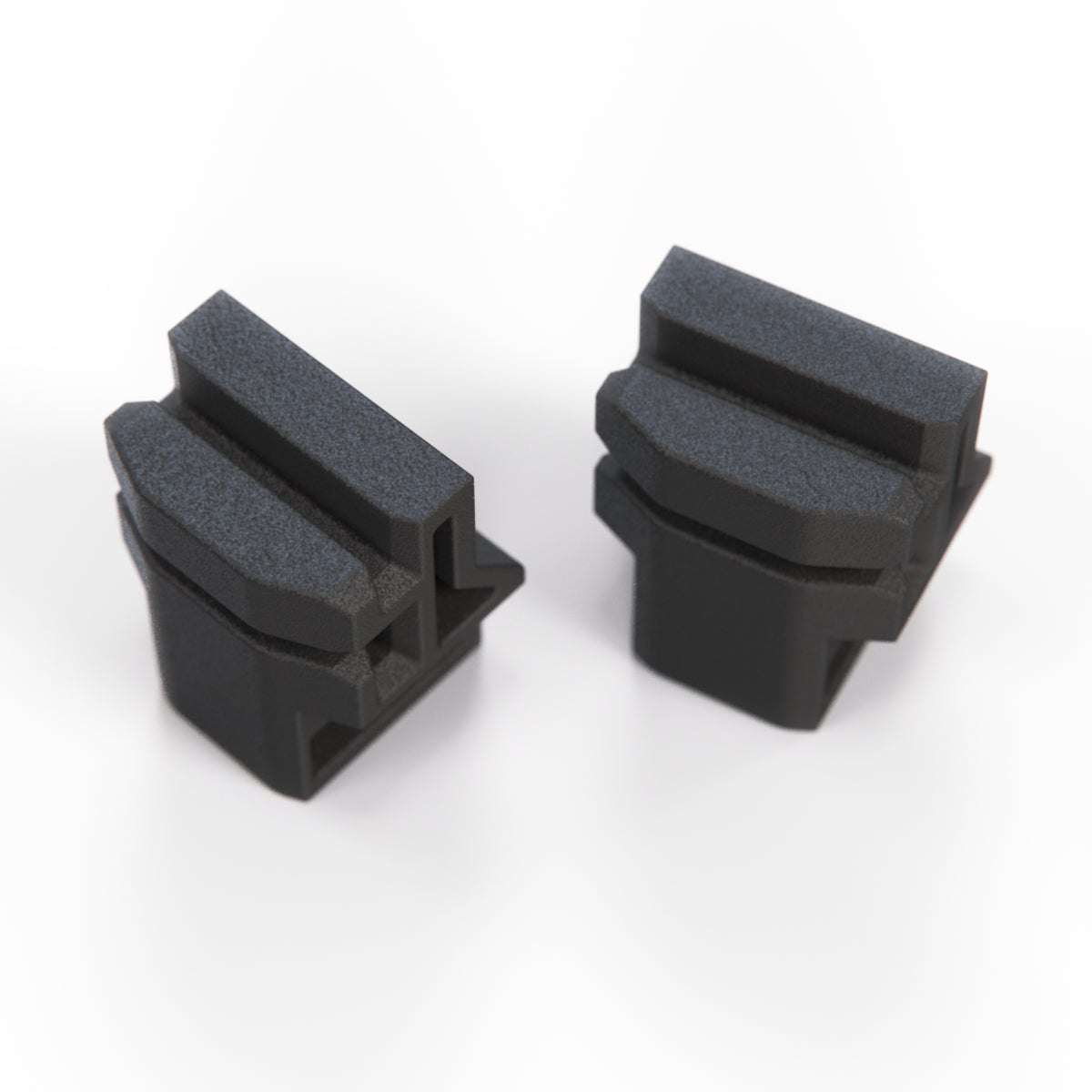 Fiat 500 Sunroof Bracket Component of Repair Kit Set of 2 Left and Right Black — view 3