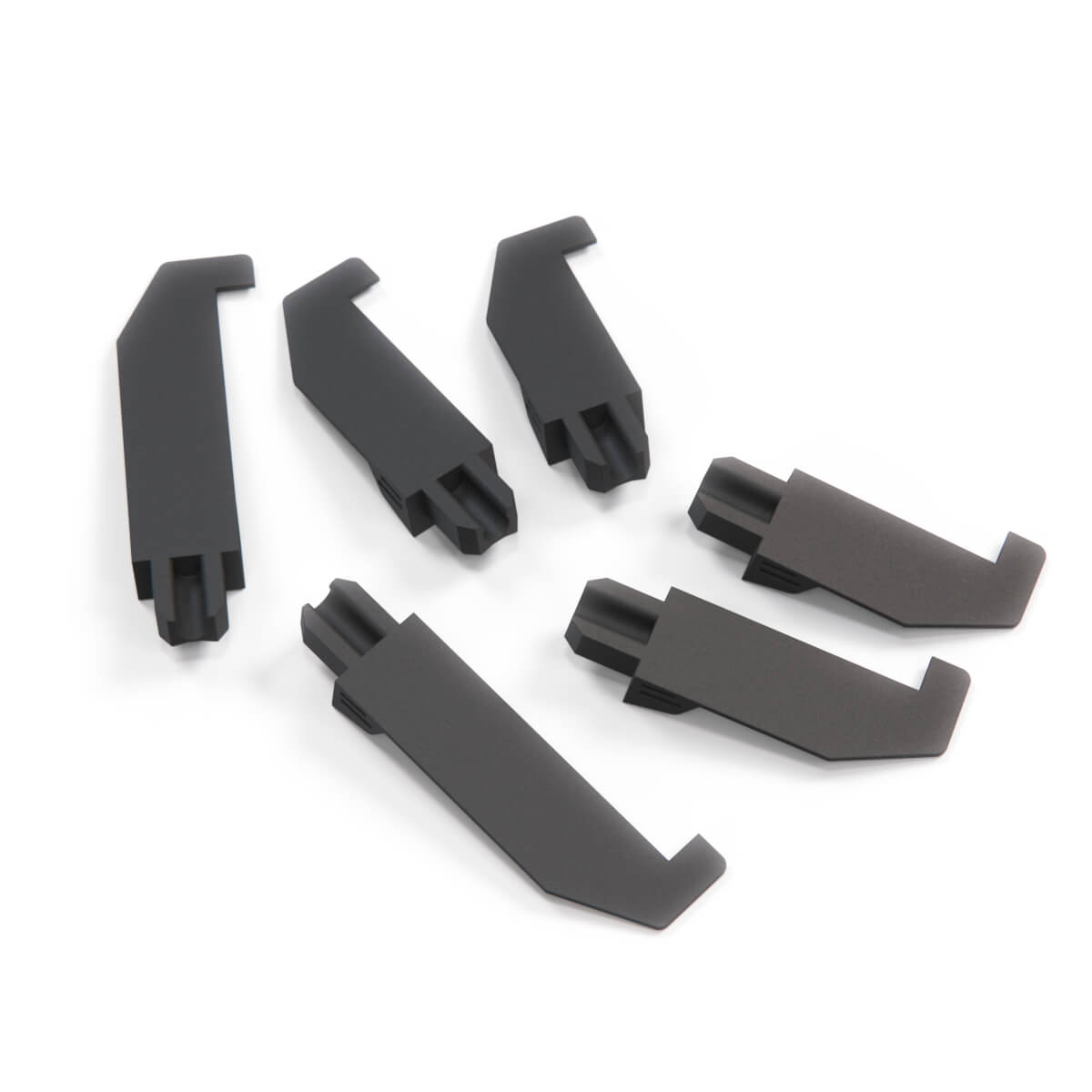 Fiat 500 Sunroof Bracket Repair Kit Set of 6 Elements Black (68316370AA) — view 2