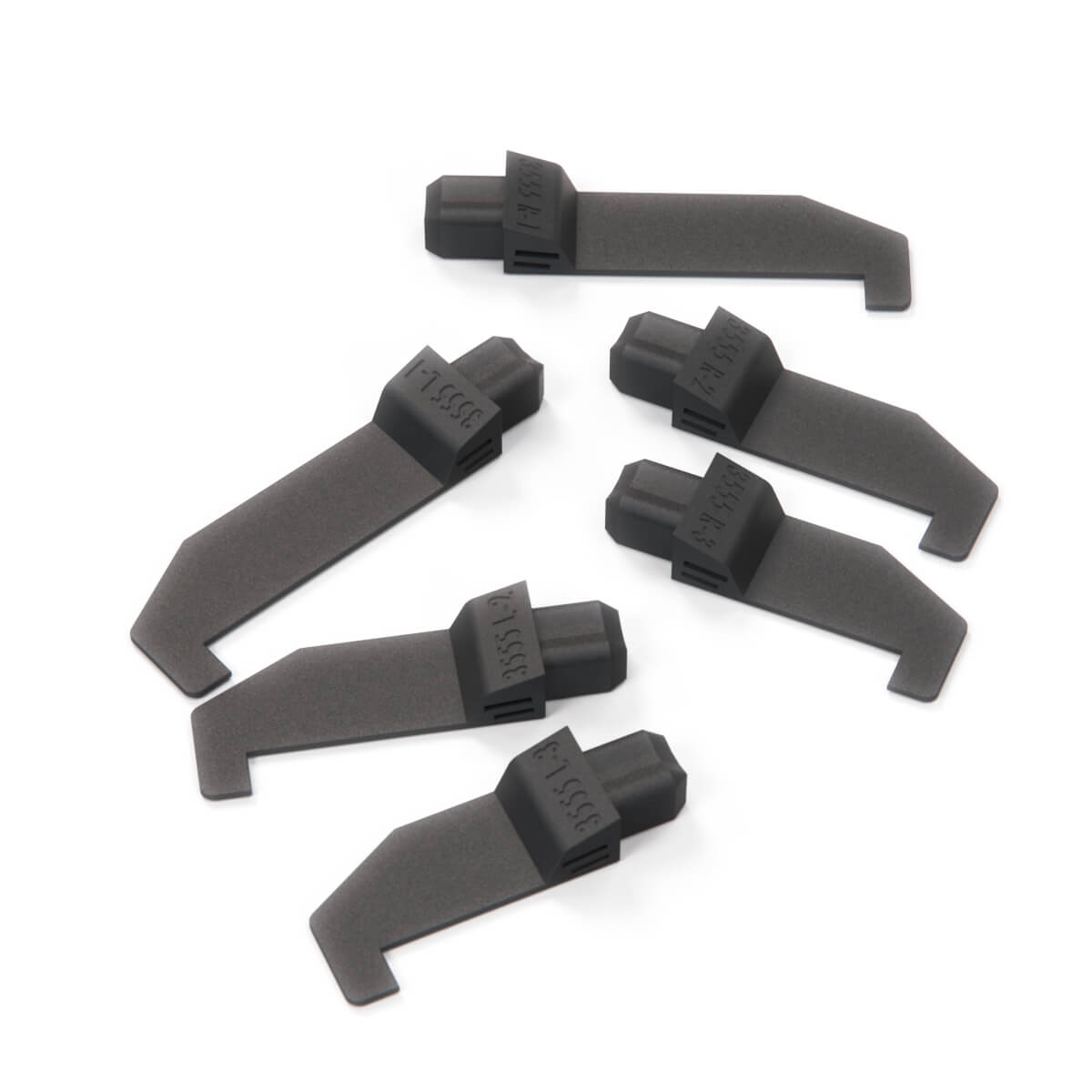 Fiat 500 Sunroof Bracket Repair Kit Set of 6 Elements Black (68316370AA) — view 3