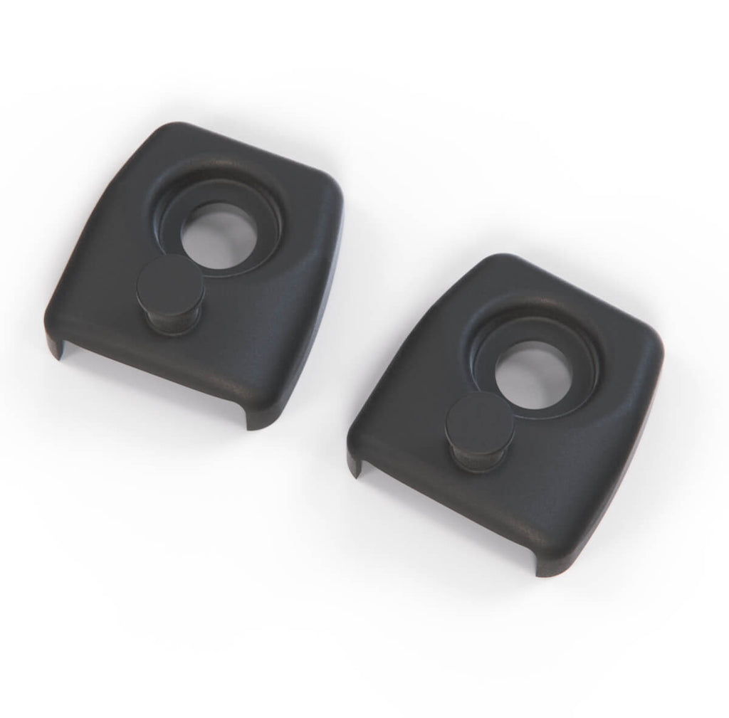Fiat 600 Seat 124 127 600 Seat Belt Bolt Cap Cover and Hook Holder Set of 2 Black — view 3