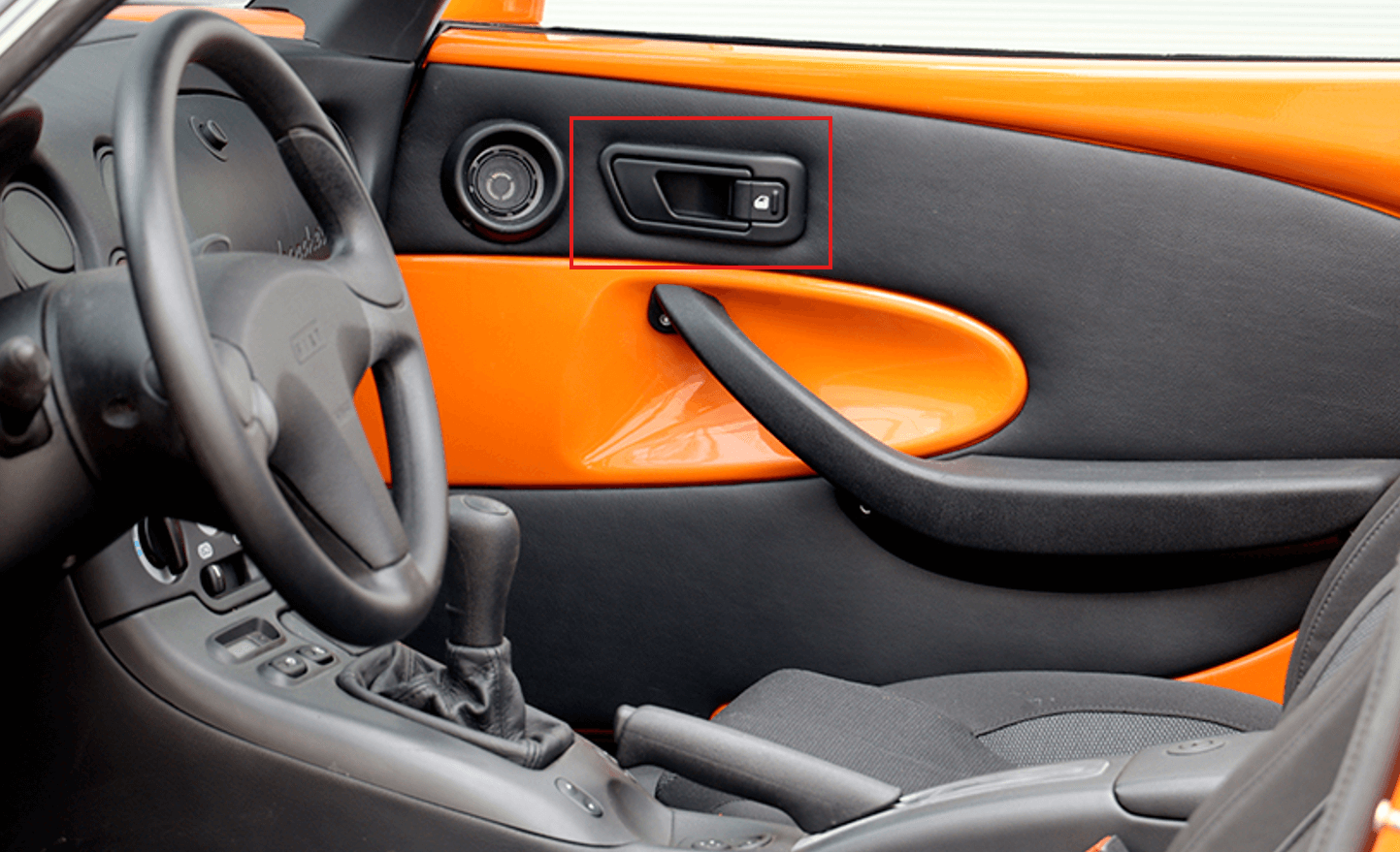 Fiat Barchetta Handle Trim Black Left or Right — view 4