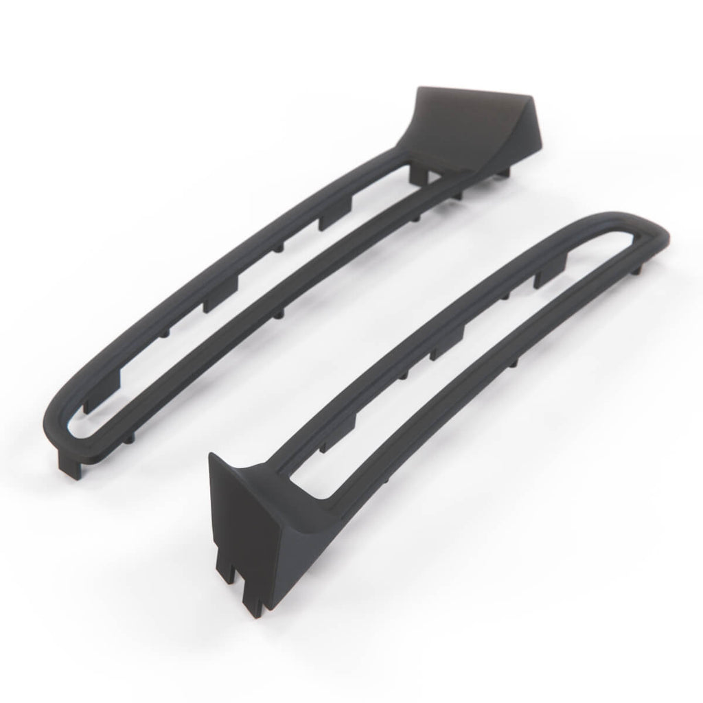 Fiat Seicento 600 Sporting Abarth Schumacher Front Light Lower Grille Set of 2 Black — view 3