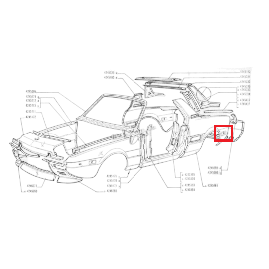 Fiat X1/9 Side Bumper Trim Set Left And Right Black 4247292 — view 4