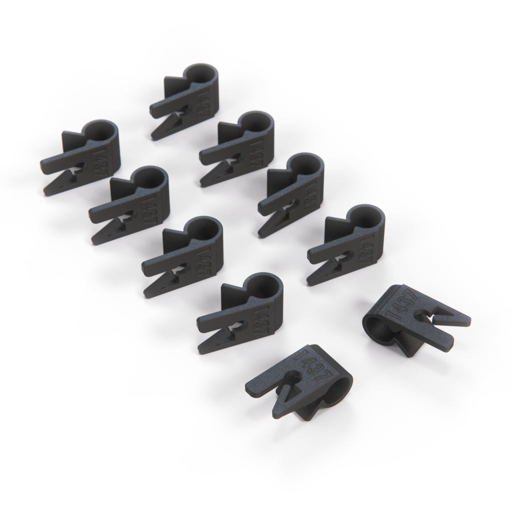 Ford Capri MkIII Fuel Line Clips Set of 10 Black — view 2