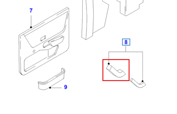 Ford Escort Mk3 Inner Handle Left or Right (1645962 / 1645959) — view 6