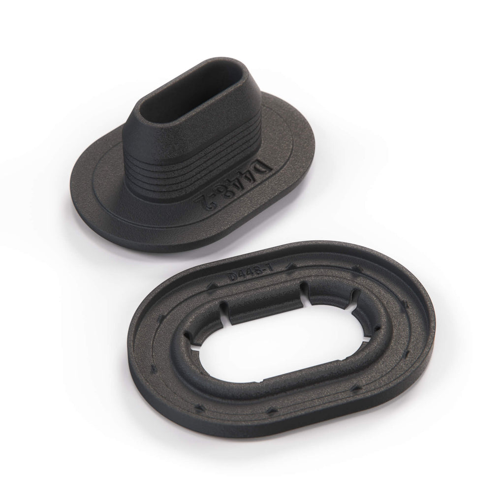 Ford Escort MK3 MK4 RS Turbo Sierra MK1 Rear Seatbelt Bezel And Retainer Set Black 81AB-B611B90-ABFA / 6104149 / 1602895 — view 3