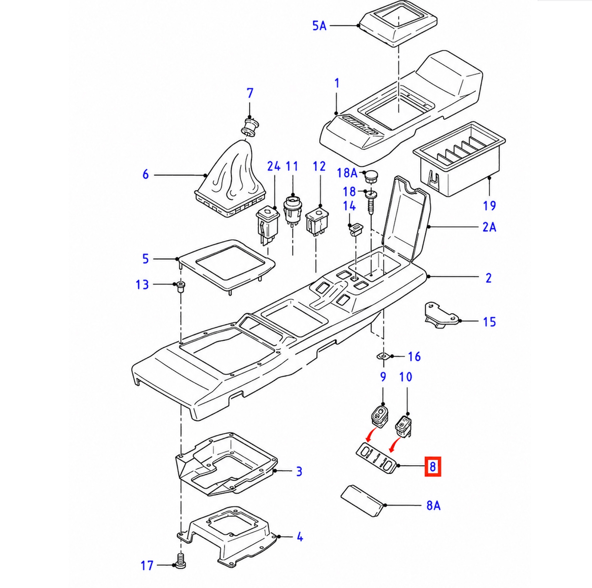 Ford Escort MK5 Electric Window Switch Button Blank Cap Black (1661499 / 6537943 / 91AG14529AB) — view 4