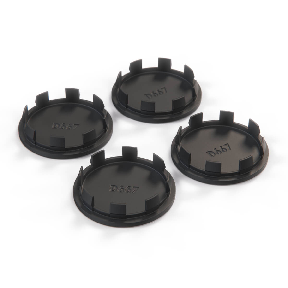 Ford Fiesta Mk1 Xr Pepper Pot Wheel Centre Caps Set of 4 Primed or Black (V82FB1000BA) — view 3