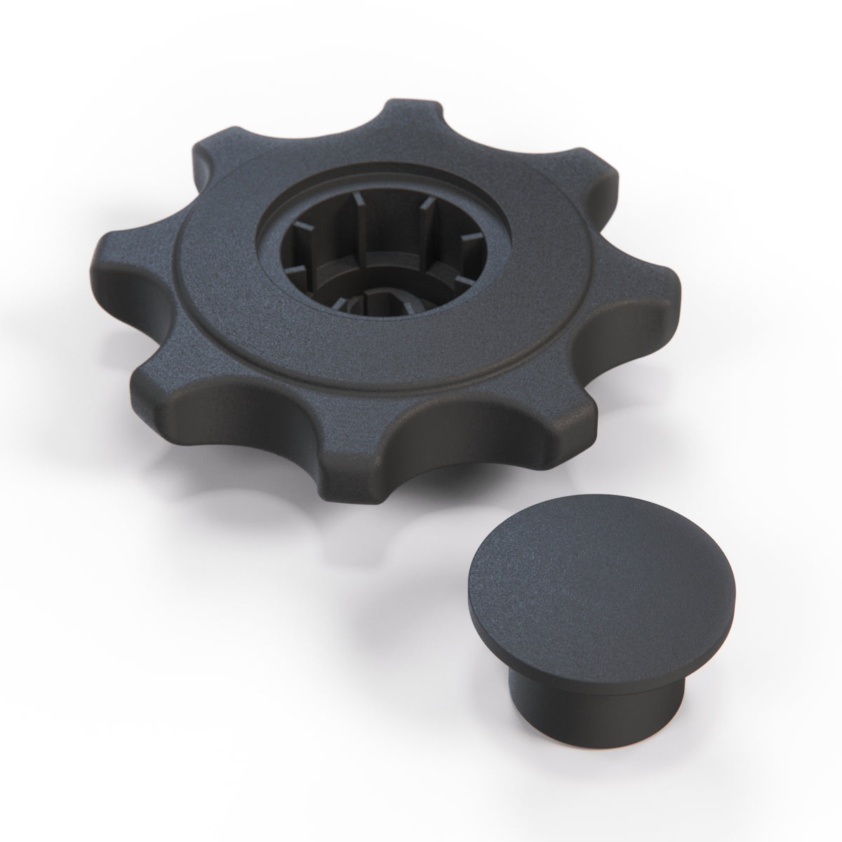 Ford Fiesta Sierra Seat Adjustment Knob & Cap Black (7098231 & 7098232) — view 3