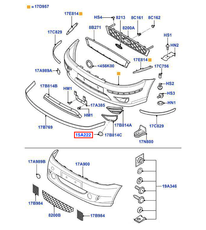 Ford Focus MK1 ST170 Foglight Bezel Grille Ornament Primed (1211548) — view 4
