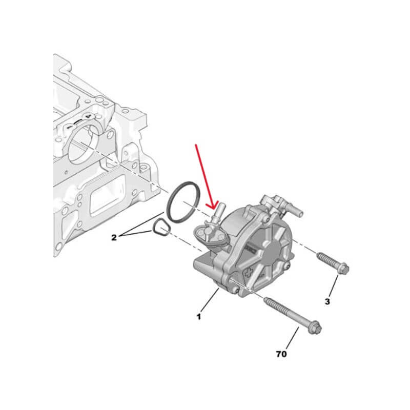 Ford Focus Mk3 Vacuum Pump Valve Repait Kit Black (17494823 / 9804021880) — view 5