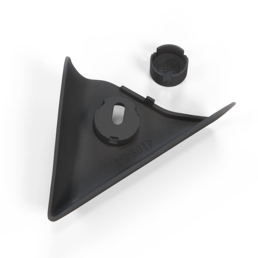Ford / Mercury Capri Convertible Mk3 Inner Mirror Triangle Cover Trim Left or Right Black (89JA-17732-ACW / 89JA-17530-ACW) — view 2