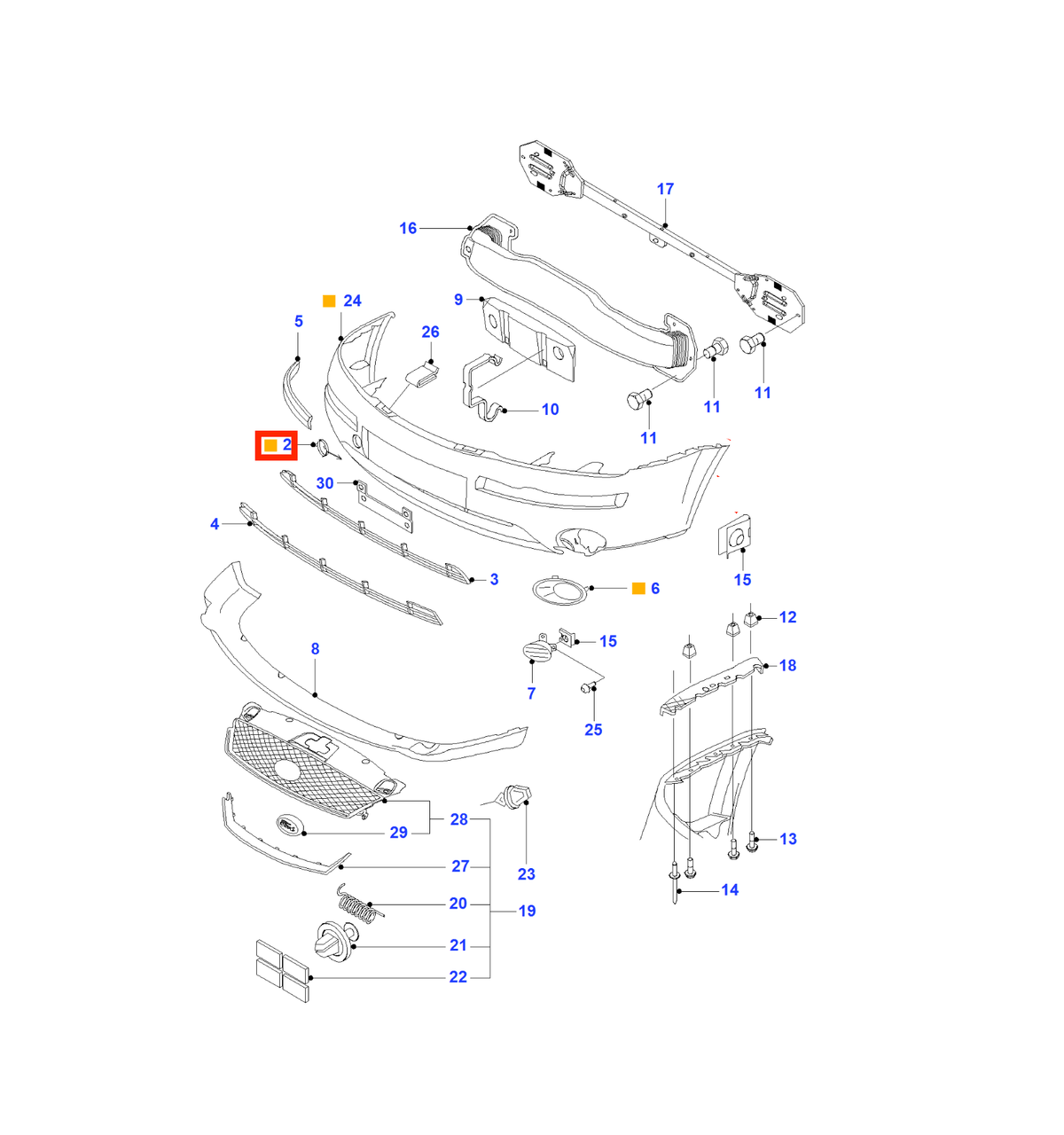 Ford Mondeo Mk III / ST220 / Titanum Sport Front Bumper Tow Hook Cover Cap Primed 1S7J17B790AA — view 4