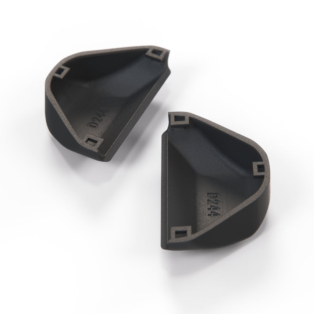 Ford Mustang V Front Seat Belt Top Extension Cover Cap Set of 2 Black 63612C36 /AE9GB — view 3