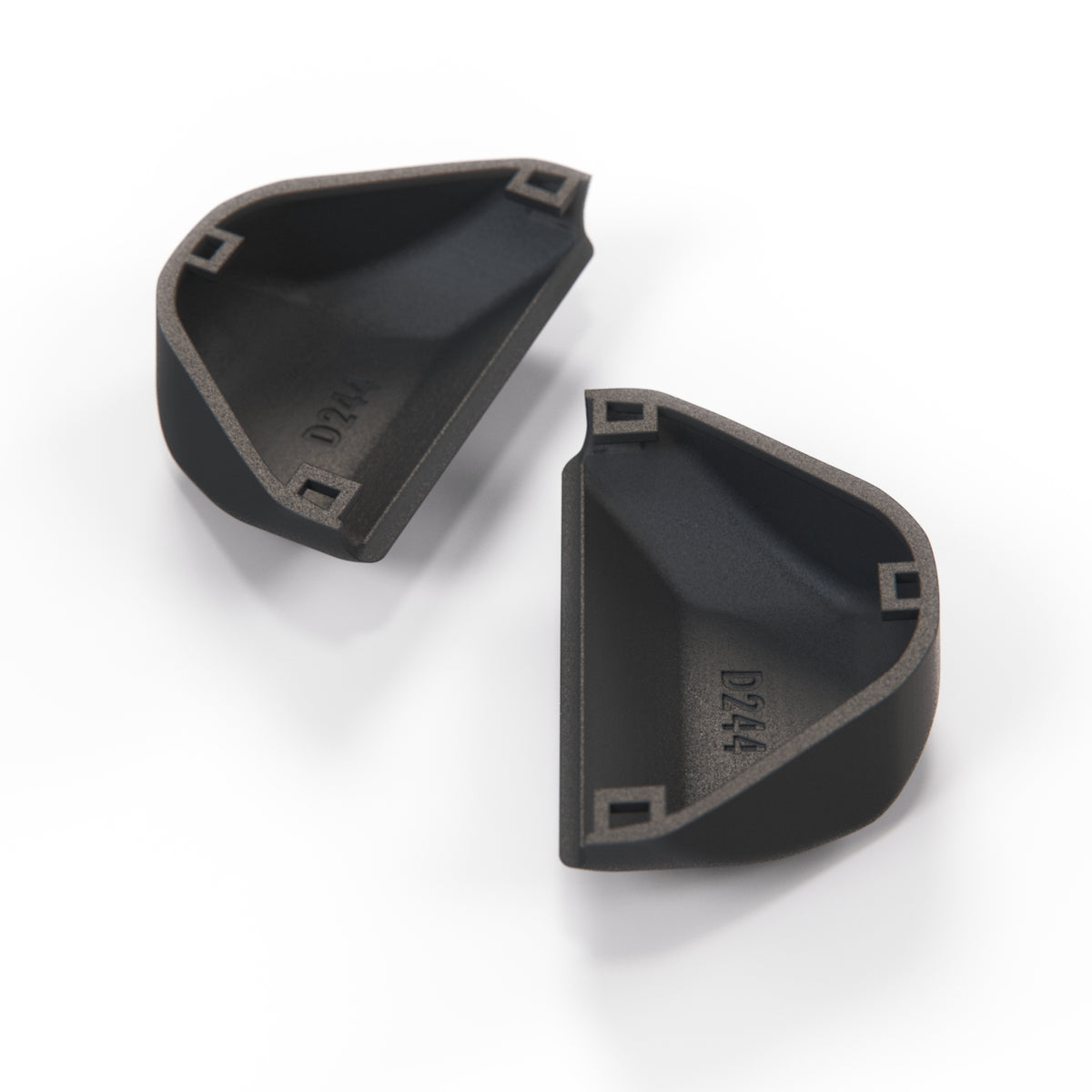 Ford Mustang V Front Seat Belt Top Extension Cover Cap Set of 2 Black 63612C36 /AE9GB — view 3