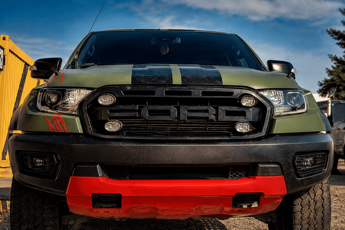 Ford Ranger Raptor Fog Light Steel Protective Net Covers Set of 2 Exterior Colours — view 3
