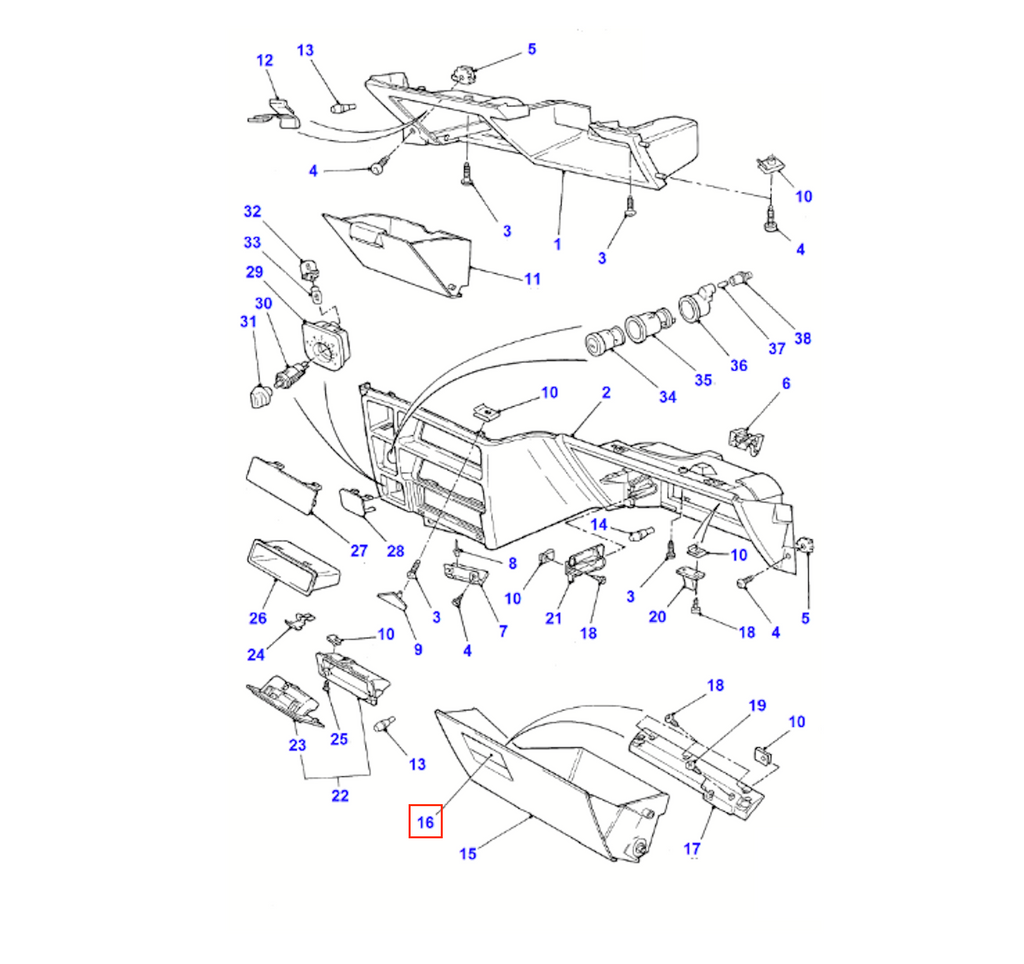 Ford Sierra Cosworth 90 CL, LX CLX GL Ghia GT XR4 Glove Box Handle Lever Glove Compartment Black 20210601 — view 3