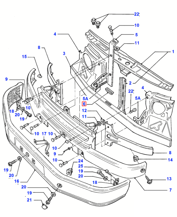 Ford Sierra Cosworth Grill Bracket Guides Set of 2 Black (6098406) — view 4