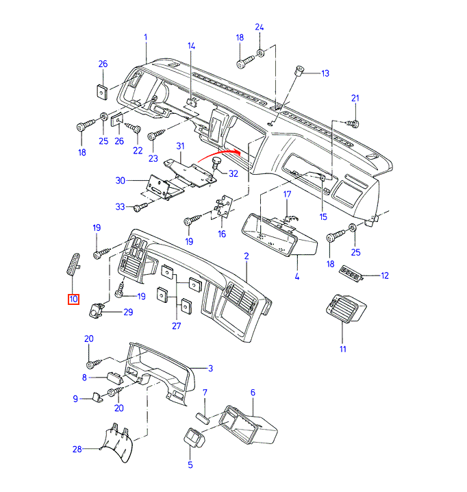 Ford Sierra Dashboard Nozzle Vent LHD or RHD Black or Gray (6530791 / 6530789) — view 5