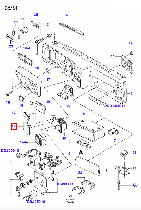Ford Sierra Instrument Panel Blank Plug Black Or Gray 1647532 — view 5