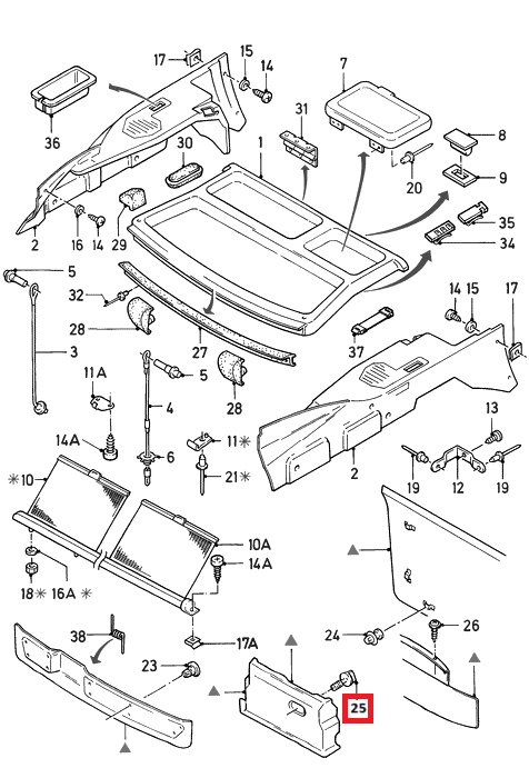 Ford Sierra MK1 Jack Cover Crew Panel 6117991 — view 3