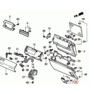 Honda Accord Instrument Panel Garnish Trim Cover Black - 77321-S1A-K01ZB — view 3