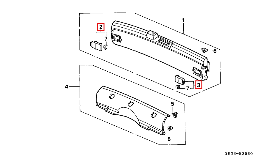 Honda Civic Eg6 Hatchback Trunk Rear Gate Inner Tail Light Cover Left or Right — view 6
