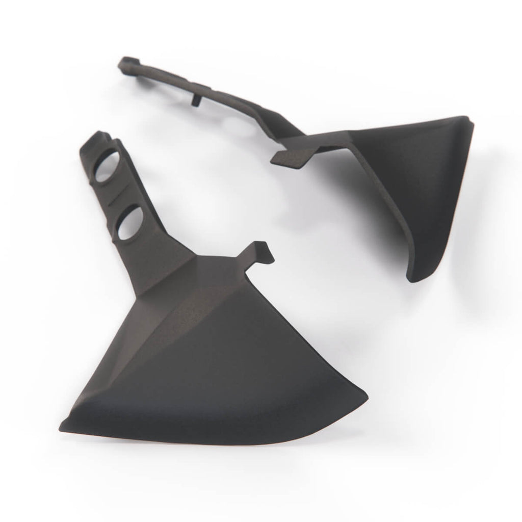 Honda Civic Hatchback Ef Rear Roof Wing Covers Set of 2 Black — view 3