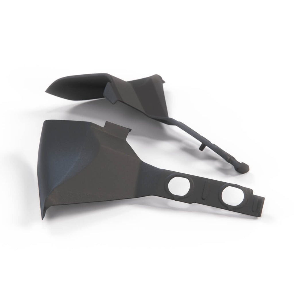Honda Civic Hatchback Ef Rear Roof Wing Covers Set of 2 Black — view 4